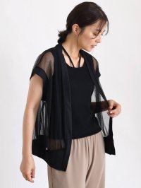 CLOVE/クローブ CLOVE フレンチスリーブメッシュカーディガン/506479162