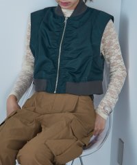 MAISON BREEZE reveur/メゾンブリーズレヴール MAISON BREEZE reveur ギャザー クロップド丈 ジャケット ベスト トップス レイヤード 214019 trc/506360270