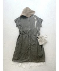 Hare no hi/ハレノヒ Hare no hi オーガニックコットンスタンドネックワンピース/506485894