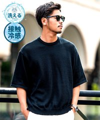 CavariA/キャバリア CavariA CavariA 接触冷感ウォッシャブル半袖ニット/506487497