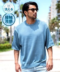 CavariA/キャバリア CavariA CavariA 接触冷感ウォッシャブル半袖ニット/506487497