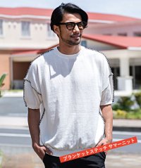 CavariA/キャバリア CavariA CavariA ブラインドステッチ半袖ニット/506487498