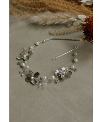 niana/ニアナ niana メタルフラワーパールヘッドドレス 結婚式 お呼ばれ ウェディング お花 ヘアアクセサリー 大きめ/506488296