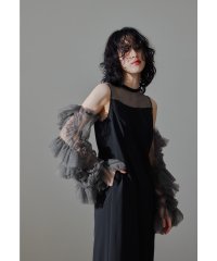niana/ニアナ niana デタッチスリーブドレス チュール フリル 結婚式 パーティードレス オケージョンドレス 同窓会 お呼ばれワンピース/506488299