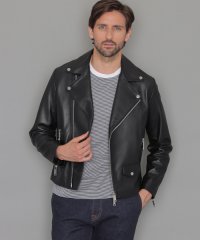 MACKINTOSH LONDON/【Weather proofed Leather】レザーダブルライダースジャケット/506107386