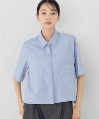 COMME CA ISM /ストレッチポリエステルブロード クロップド半袖シャツ/506369830