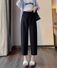 shoppinggo/ショッピングゴー shoppinggo テーパードパンツ アンクル丈 細型 リラックスパンツ カジュアルパンツ 無地 ゆるい 体型カバー ウエストゴム ロングパ/506491725
