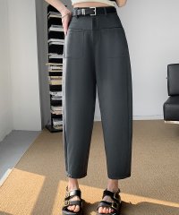 shoppinggo/ショッピングゴー shoppinggo テーパードパンツ アンクル丈 細型 リラックスパンツ カジュアルパンツ 無地 ゆるい 体型カバー ウエストゴム ロングパ/506491725