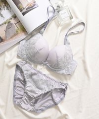 GLACIER/グラシア GLACIER 花刺繍チュールブラセット 下着 アンダーウェア ブラジャー ショーツ ブラセット 【返品不可商品】/506492479