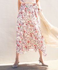 JIYU-KU(LARGE SIZE)/【カタログ掲載・洗える】マラケシュフラワープリント スカート/506494743