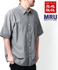 marukawa shonan/マルカワ MARUKAWA 【MRU/エムアールユー】大きいサイズ 3L 4L 5L 6L オックスフォード 半袖シャツ メンズ コットン 綿100％ シャツ/506451597