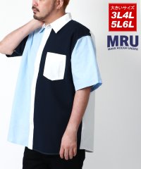 marukawa shonan/マルカワ MARUKAWA 【MRU/エムアールユー】大きいサイズ 3L 4L 5L 6L オックスフォード 半袖シャツ メンズ コットン 綿100％ シャツ/506451597
