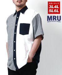 marukawa shonan/マルカワ MARUKAWA 【MRU/エムアールユー】大きいサイズ 3L 4L 5L 6L オックスフォード 半袖シャツ メンズ コットン 綿100％ シャツ/506451597