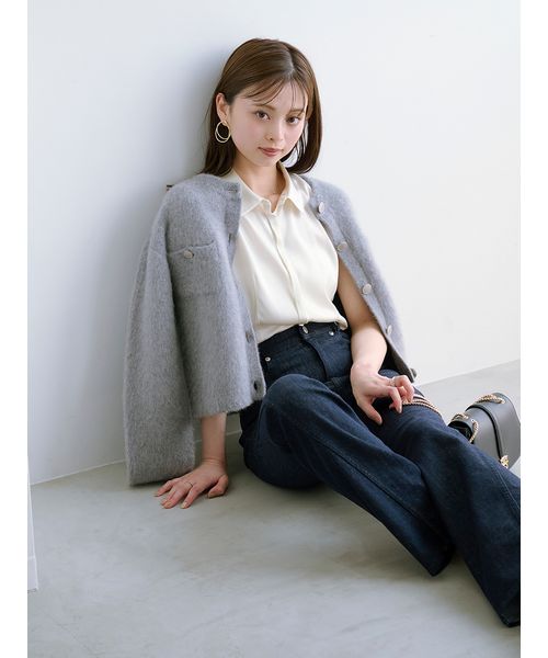 セール 50%OFF】フォックスファーニットジャケット(506500716 セール 50%OFF】フォックスファーニットジャケット(506500716