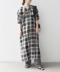 SHIPS any WOMEN/SHIPS any:〈洗濯機可能〉ペール チェック ヨーク フリル ワンピース/506503824