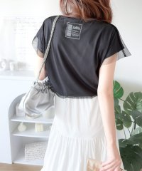 Classical Elf/クラシカルエルフ Classical Elf 《JaVa ジャバコラボ》1枚で即こなれ感。バックプリントチュールレイヤードフレンチTシャツ/506498721
