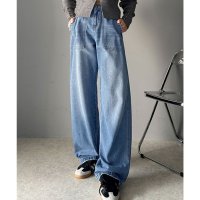 Classical Elf/クラシカルエルフ Classical Elf 《JAVAジャバコラボ》ゆるっと旬なシルエット。ヴィンテージ加工ハイウエストベイカーデニム/506498723