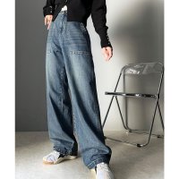 Classical Elf/クラシカルエルフ Classical Elf 《JAVAジャバコラボ》ゆるっと旬なシルエット。ヴィンテージ加工ハイウエストベイカーデニム/506498723