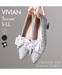 VIVIAN/ポインテッドトゥリボンパンプス/506499609