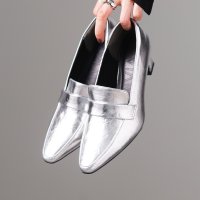 VIVIAN/ヴィヴィアン VIVIAN スクエアトゥデザインヒールローファーパンプス/506499614