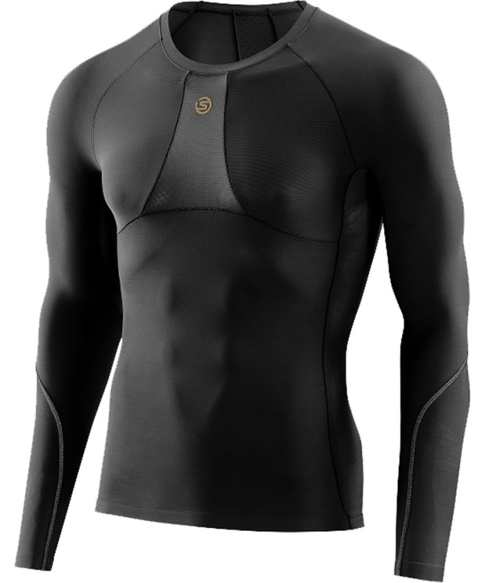 美品♪ SKINS ブラック 長袖 コンプレッション トップス SKINS スキンズ（SKINS）（レディース）着圧 コンプレッション
