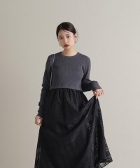 N Natural Beauty Basic/長袖リブニットドッキングワンピース《WEB限定商品》《S Size Line》/506514617