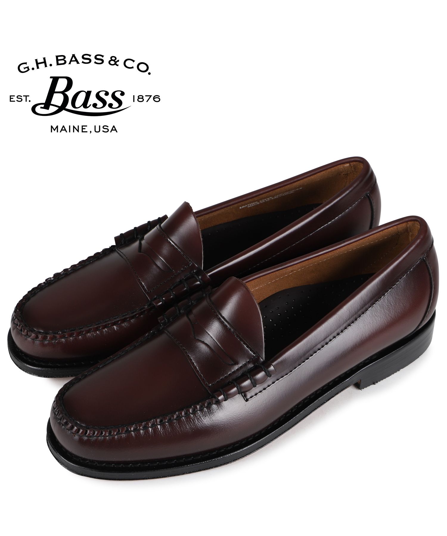 G.H. Bass & Co. Weejuns ブラックローファー G.H.BASS ジーエイチバス ローファー モック ウィージャンズ 90