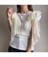 FILLOU/フィルー FILLOU FILLOU チュールリボンニットビスチェ/506516307