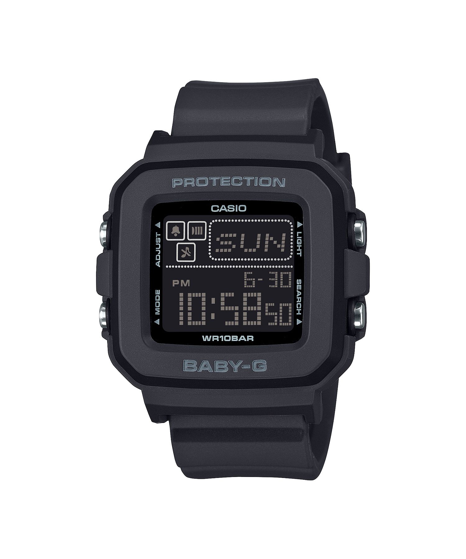 CASIO Baby-G ブラック デジタル腕時計 Baby-g 電波ソーラー デジアナ ブラック 黒 ピンク ハート 美品