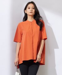ICB（LARGE SIZE）/【接触冷感・UVカット・洗える】ヴィンテージスパンブロード バンドカラーブラウス/506520938