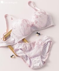 fran de lingerie/刺繍レースのベーシックデザイン自分らしいバストに 「フランスタンダード004 ペアブラジャー（ワイヤー有り）」 ブラジャーショーツセット/505703811