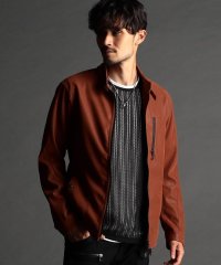 NICOLE CLUB FOR MEN/フロッキージャージ レザーライクライダース/506424307
