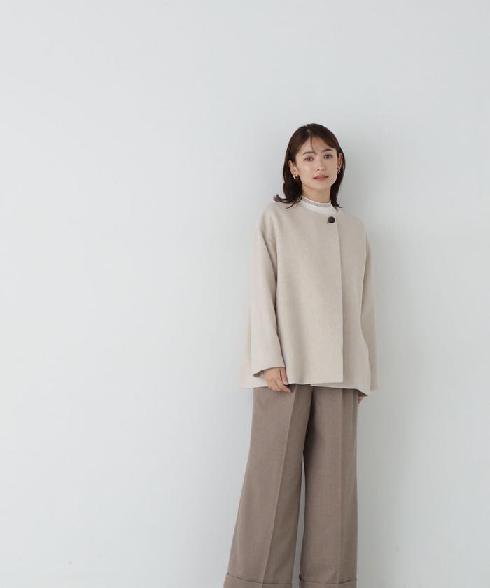 NATURAL BEAUTY BASIC カシミヤブレンドハーフコート 楽天市場】カシミヤブレンドハーフコート NATURAL BEAUTY BASIC
