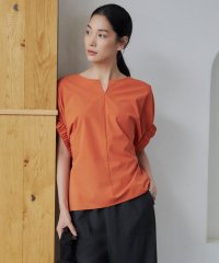 ICB（LARGE SIZE）/【接触冷感・UVカット・洗える】ヴィンテージスパンブロード デザインブラウス/506523092
