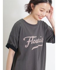 Samansa Mos2/袖口配色ロゴTシャツ/506525463