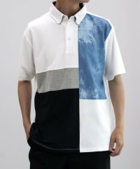 MAC HOUSE/マックハウス Mac－House SARARI サラリ NAVY 切り替えポロシャツ MC24ー731ー23T/506525686