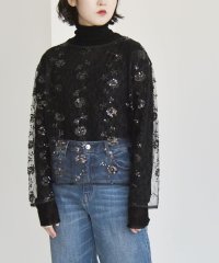 quaranciel/quaranciel:〈手洗い可能〉スパンコール 刺繍 レース ブラウス/506526555
