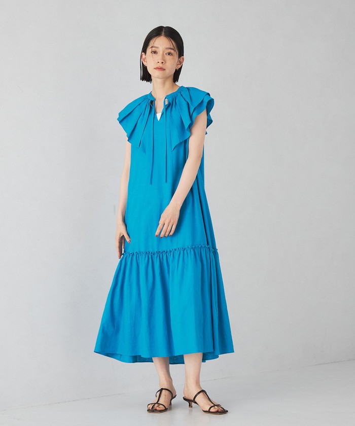 日本初の セール 30%OFF】＜EMMEL スキッパーフリル REFINES＞EM ワンピース