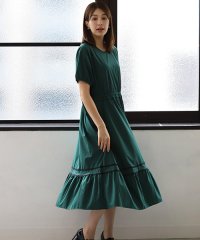 REAL　CUBE/リアルキューブ REAL CUBE 裾グログランテープフレアワンピース/506545774