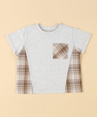 COMME CA ISM KIDS/チェック使い ポケットTシャツ(ベビーサイズ)/506463490