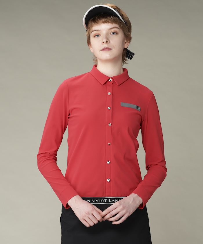LANVIN - 新品42  ランバンスポール　起毛　レッド　長袖シャツ セール】ランバン スポール(LANVIN SPORT) | シャツ・ブラウス
