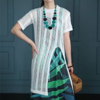 Sawa a la mode/サワアラモード Sawa a la mode ひと匙加える洒落感纏う透かしケーブルチュニック/506553757