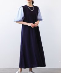 Amulet/アミュレット Amulet 七分袖ドッキングワンピース レディース 10代 20代 30代 韓国ファッション カジュアル 夏 シンプル 可愛い ロング丈 大人っ/506556384