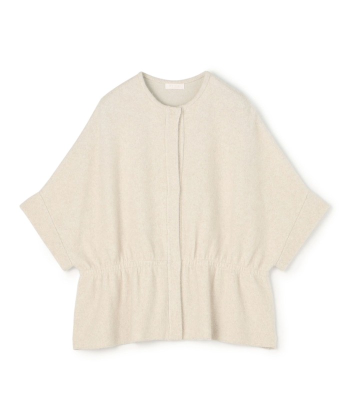 BALLSEY◆24AW/ダブルフェイスフォックス ウエストギャザーカーディガン/S/ウール/11-02-44-02201// ダブルフェイスフォックス ウエストギャザーカーディガン