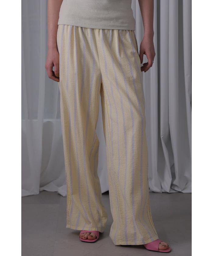 AMERI SHEER BUTTON く PANTS シアーパンツ グリーン