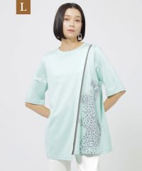 エヴェックス バイ クリツィア　Lサイズ/【L】【接触冷感】【ウォッシャブル】ラインパンサープリントチュニックカットソー/506060193