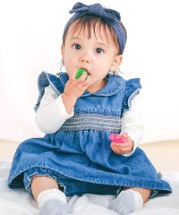 SLAP SLIP BABY/スモッキング刺しゅうデニムワンピース+ブルマ2点セットベビー(70~80cm)/506491475