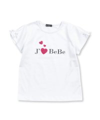 BeBe/ロゴハート刺しゅう天竺半袖Tシャツ(90~150cm)/506514381