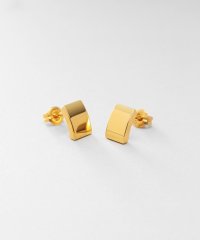 COCOSHNIK ONHITSCH/シルバー シールドシェイプ スタッドピアス GP/506562029
