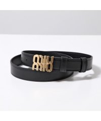 MIUMIU/MIUMIU ベルト 5CC565 2AIX レザー メタルロゴバックル/506563221